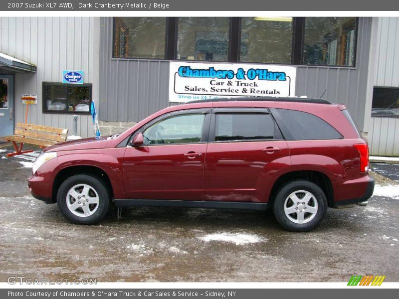 Dark Cranberry Metallic / Beige 2007 Suzuki XL7 AWD