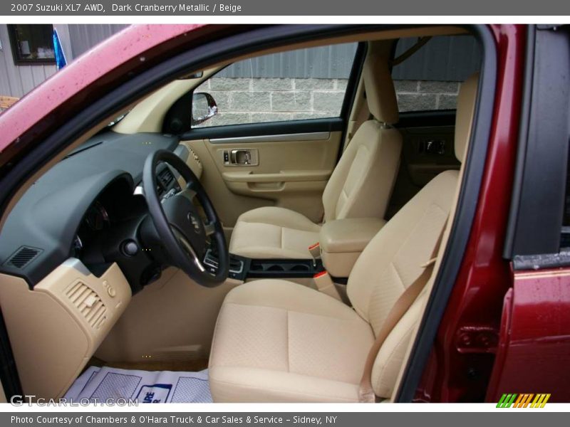 Dark Cranberry Metallic / Beige 2007 Suzuki XL7 AWD