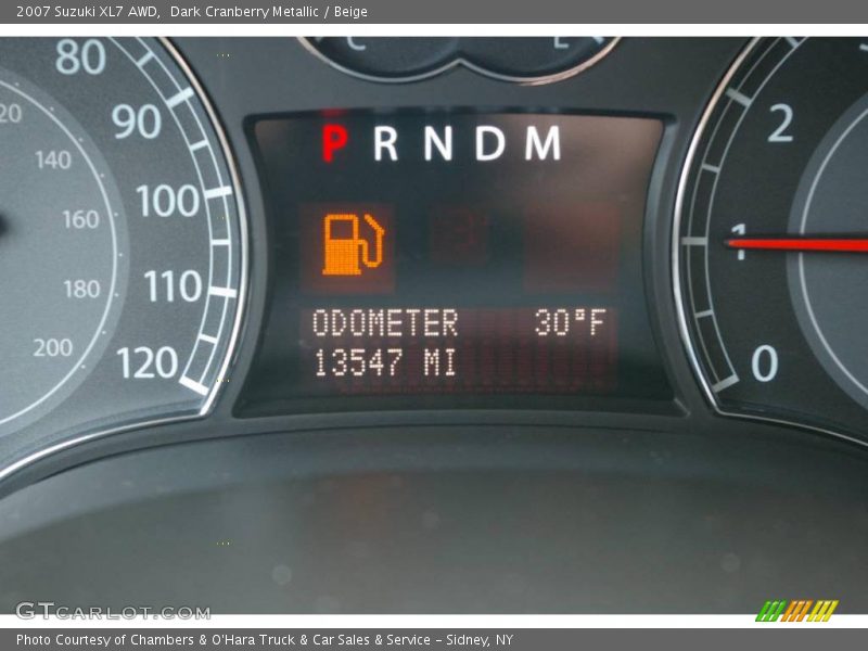 Dark Cranberry Metallic / Beige 2007 Suzuki XL7 AWD