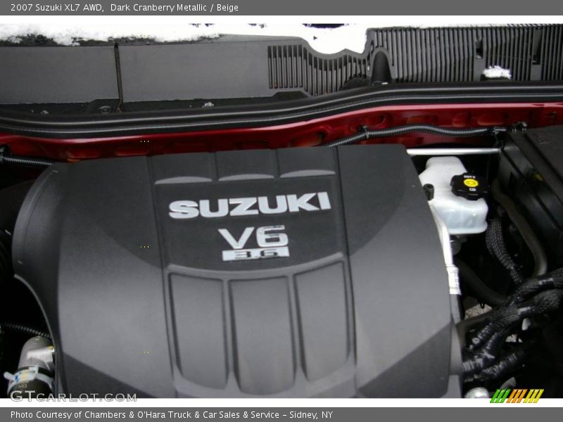 Dark Cranberry Metallic / Beige 2007 Suzuki XL7 AWD
