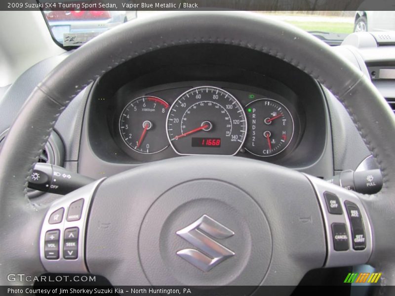 Vapor Blue Metallic / Black 2009 Suzuki SX4 Touring Sport Sedan