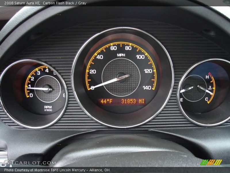 Carbon Flash Black / Gray 2008 Saturn Aura XE