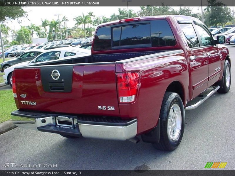 Red Brawn / Charcoal 2008 Nissan Titan SE Crew Cab