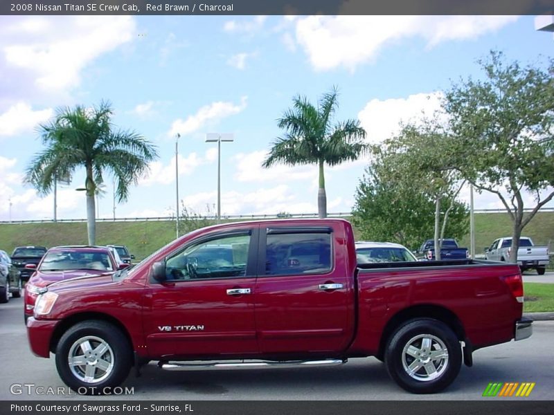 Red Brawn / Charcoal 2008 Nissan Titan SE Crew Cab
