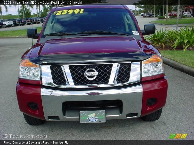Red Brawn / Charcoal 2008 Nissan Titan SE Crew Cab