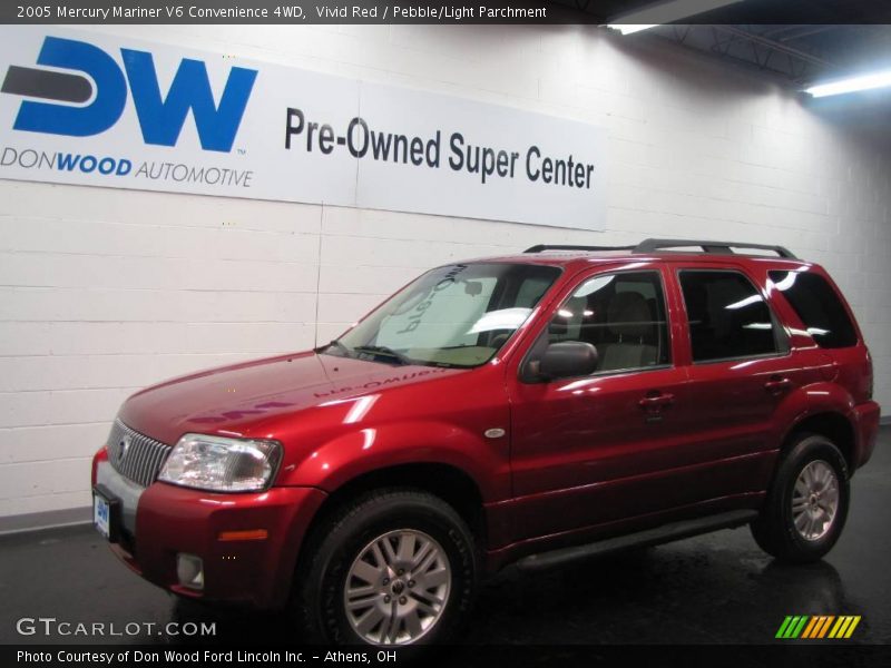 Vivid Red / Pebble/Light Parchment 2005 Mercury Mariner V6 Convenience 4WD