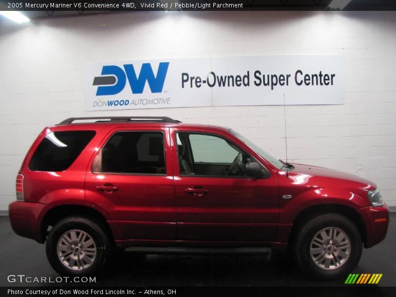 Vivid Red / Pebble/Light Parchment 2005 Mercury Mariner V6 Convenience 4WD