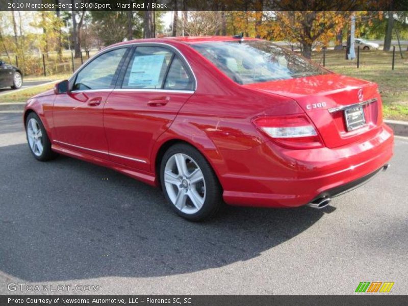 Mars Red / Black 2010 Mercedes-Benz C 300 Sport