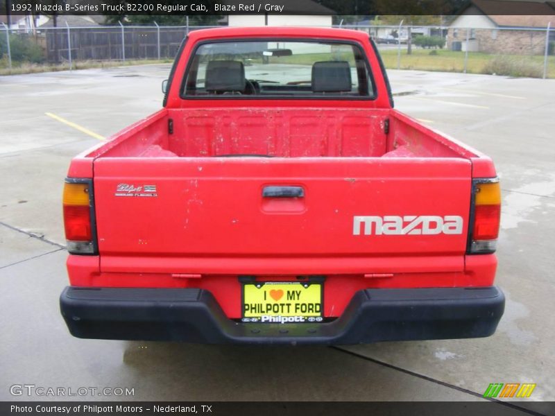 Blaze Red / Gray 1992 Mazda B-Series Truck B2200 Regular Cab