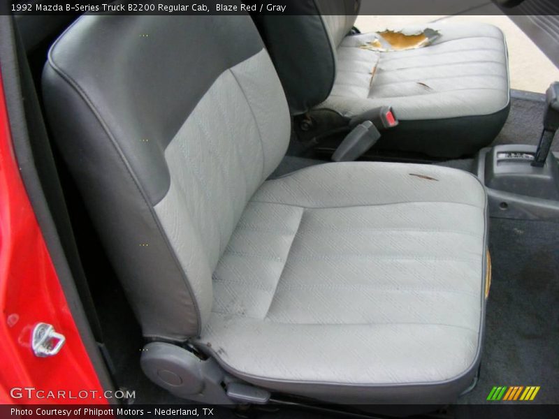 Blaze Red / Gray 1992 Mazda B-Series Truck B2200 Regular Cab