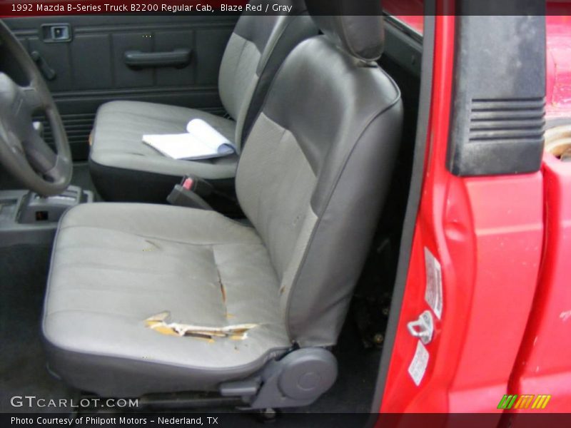 Blaze Red / Gray 1992 Mazda B-Series Truck B2200 Regular Cab