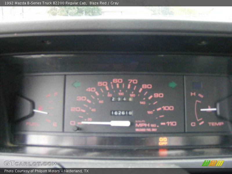 Blaze Red / Gray 1992 Mazda B-Series Truck B2200 Regular Cab
