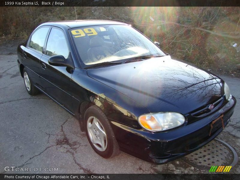 Black / Beige 1999 Kia Sephia LS