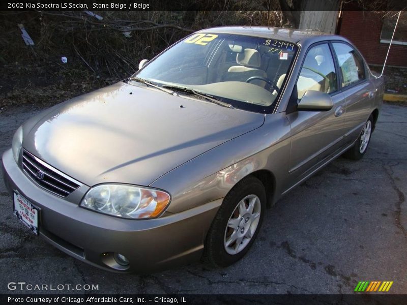 Stone Beige / Beige 2002 Kia Spectra LS Sedan