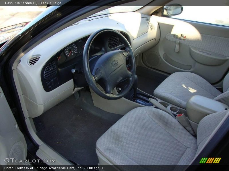 Black / Beige 1999 Kia Sephia LS