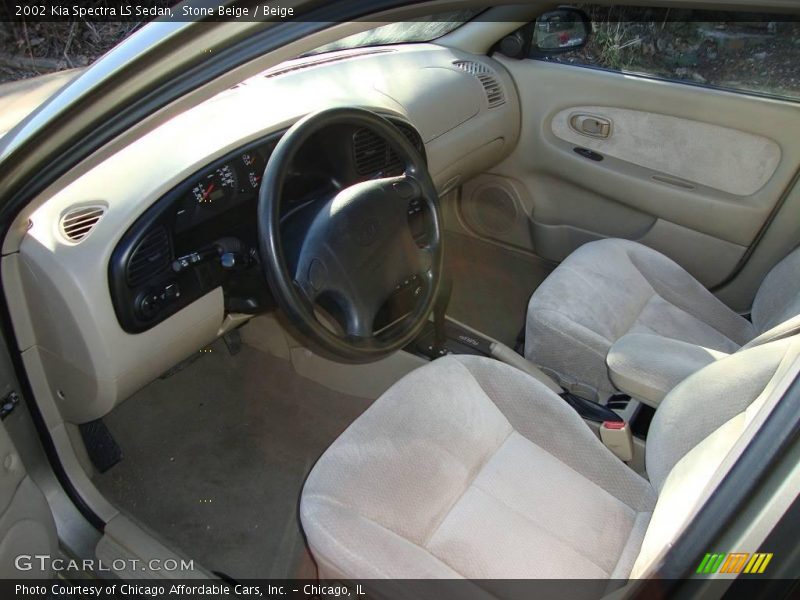 Stone Beige / Beige 2002 Kia Spectra LS Sedan