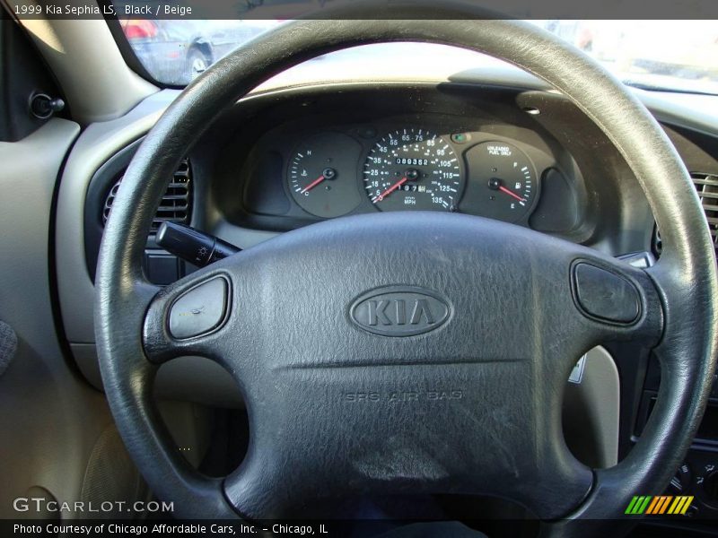 Black / Beige 1999 Kia Sephia LS
