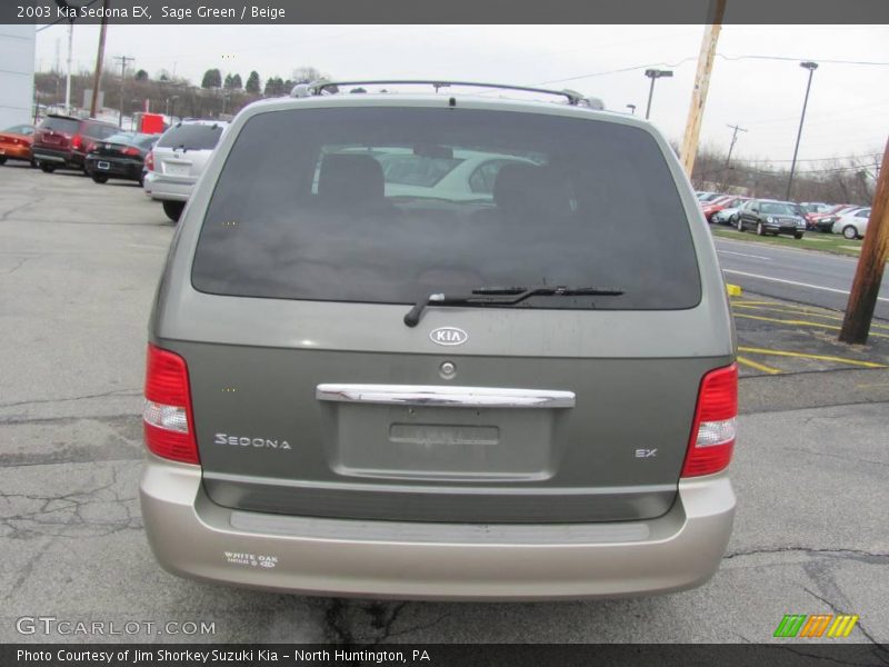 Sage Green / Beige 2003 Kia Sedona EX