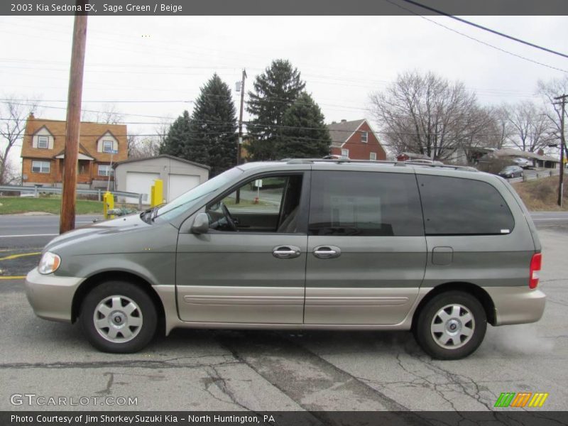 Sage Green / Beige 2003 Kia Sedona EX