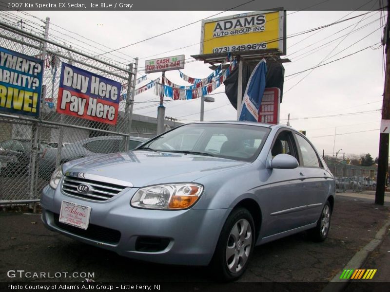 Ice Blue / Gray 2007 Kia Spectra EX Sedan