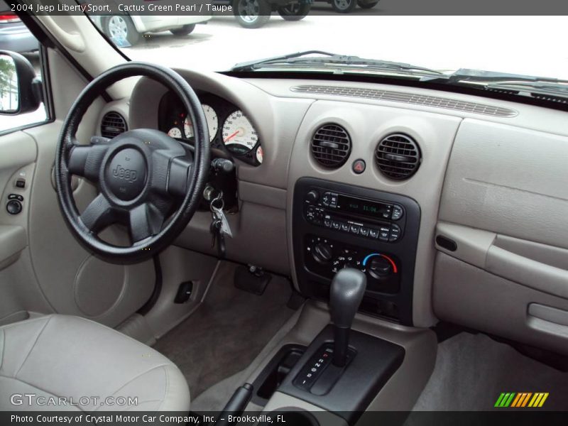Cactus Green Pearl / Taupe 2004 Jeep Liberty Sport
