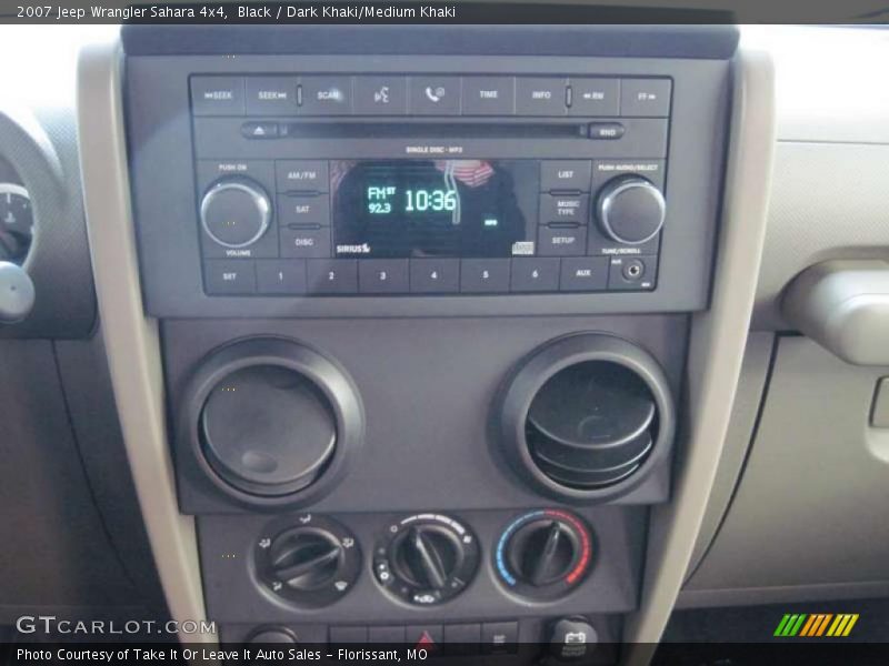 Black / Dark Khaki/Medium Khaki 2007 Jeep Wrangler Sahara 4x4