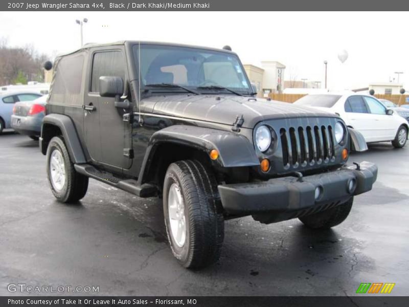 Black / Dark Khaki/Medium Khaki 2007 Jeep Wrangler Sahara 4x4
