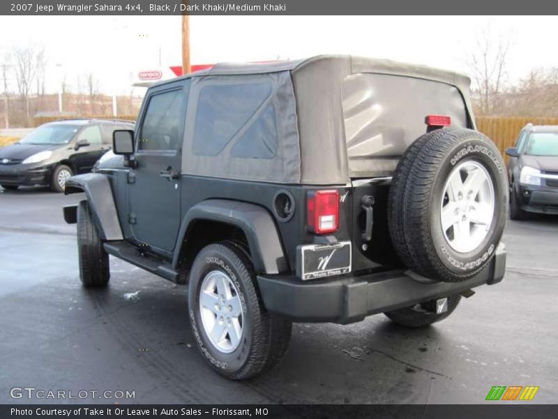 Black / Dark Khaki/Medium Khaki 2007 Jeep Wrangler Sahara 4x4