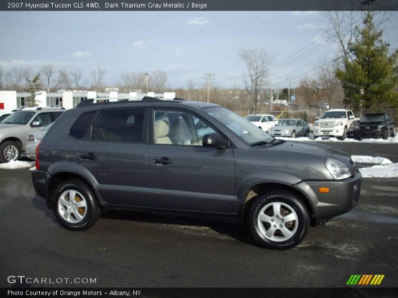 Dark Titanium Gray Metallic / Beige 2007 Hyundai Tucson GLS 4WD