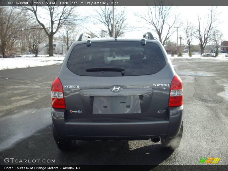 Dark Titanium Gray Metallic / Beige 2007 Hyundai Tucson GLS 4WD