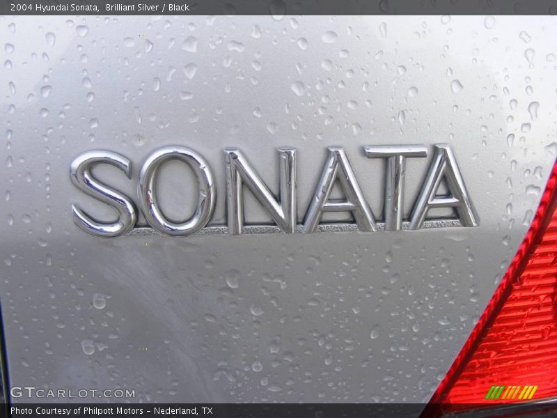 Brilliant Silver / Black 2004 Hyundai Sonata