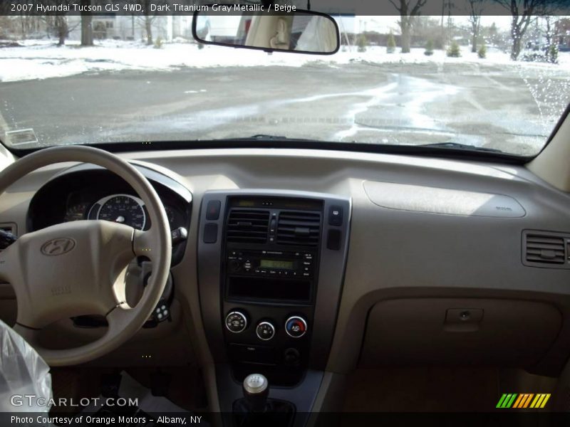 Dark Titanium Gray Metallic / Beige 2007 Hyundai Tucson GLS 4WD