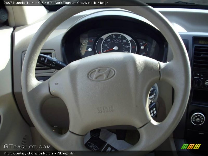 Dark Titanium Gray Metallic / Beige 2007 Hyundai Tucson GLS 4WD