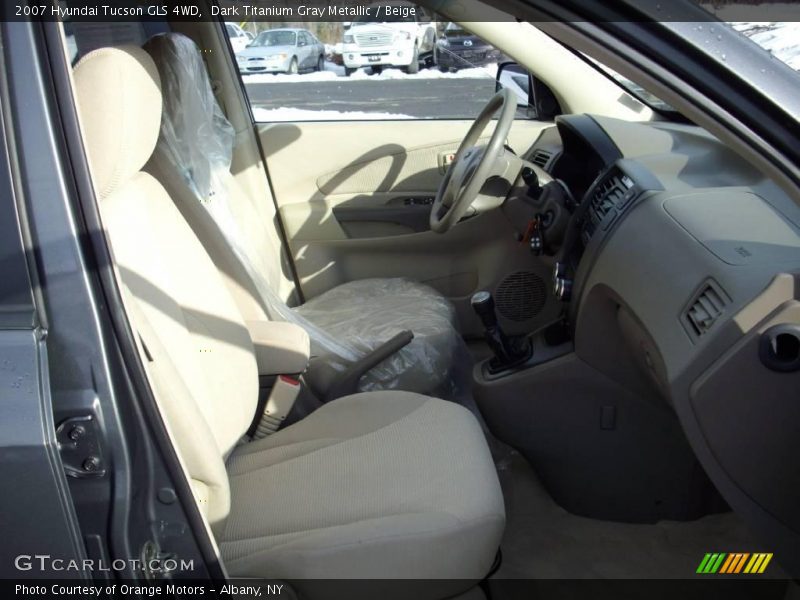 Dark Titanium Gray Metallic / Beige 2007 Hyundai Tucson GLS 4WD