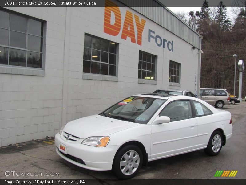 Taffeta White / Beige 2001 Honda Civic EX Coupe