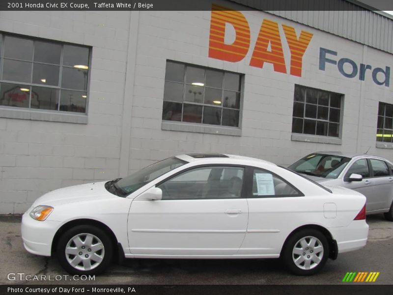 Taffeta White / Beige 2001 Honda Civic EX Coupe