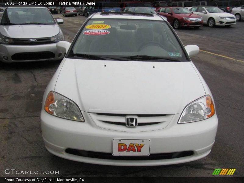 Taffeta White / Beige 2001 Honda Civic EX Coupe
