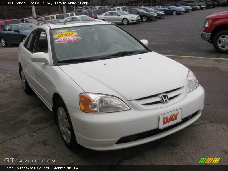 Taffeta White / Beige 2001 Honda Civic EX Coupe