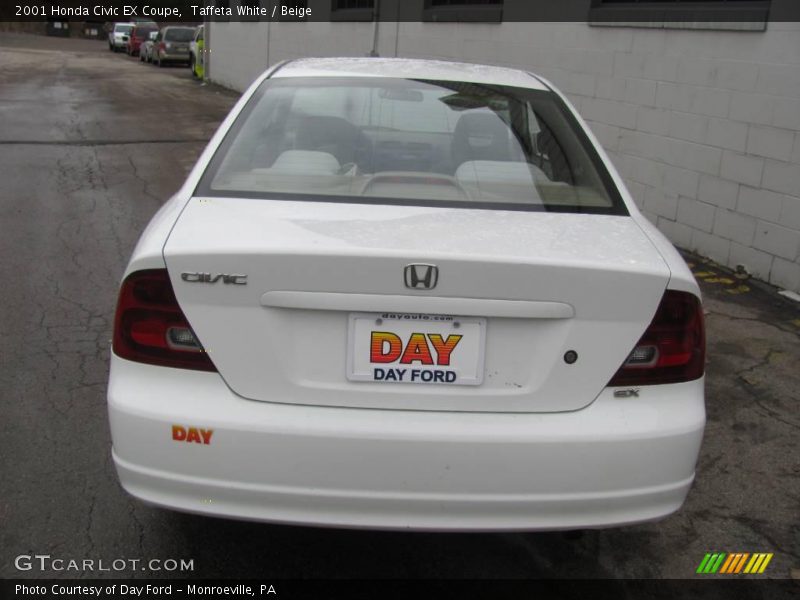 Taffeta White / Beige 2001 Honda Civic EX Coupe