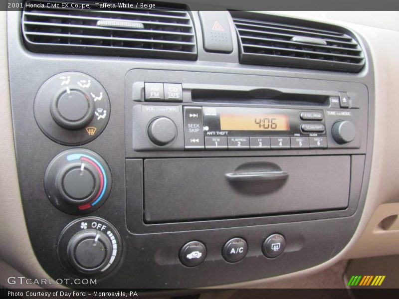 Taffeta White / Beige 2001 Honda Civic EX Coupe