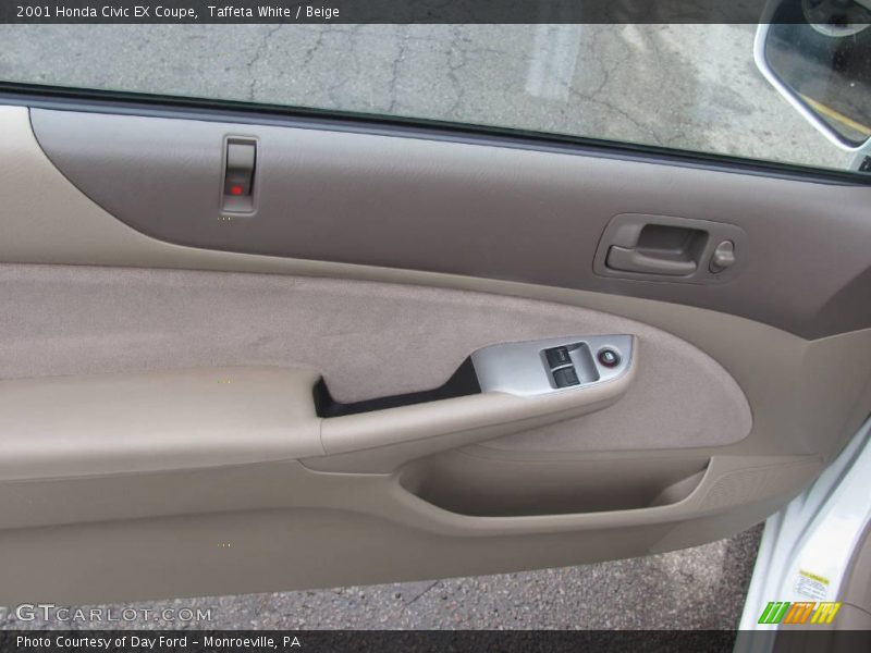 Taffeta White / Beige 2001 Honda Civic EX Coupe