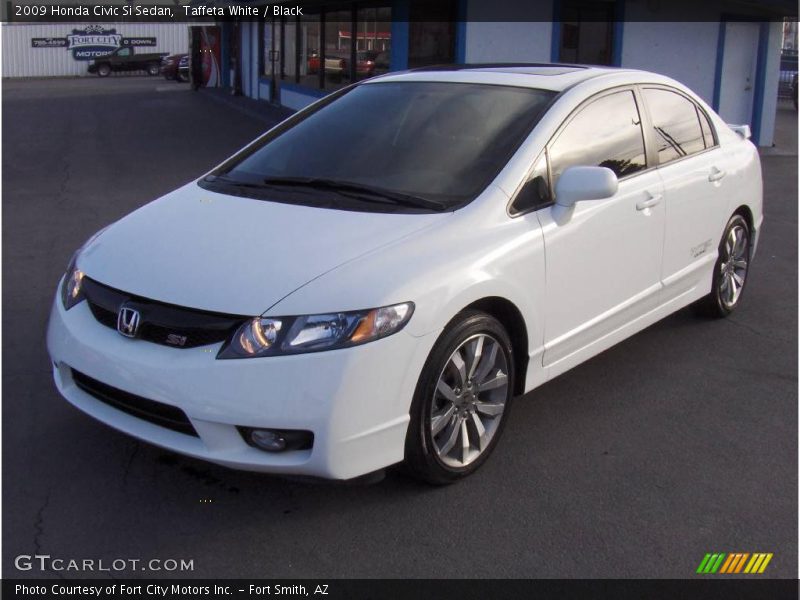 Taffeta White / Black 2009 Honda Civic Si Sedan