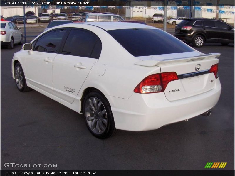 Taffeta White / Black 2009 Honda Civic Si Sedan