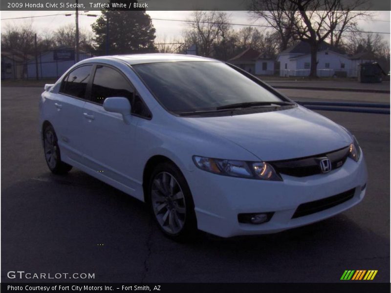 Taffeta White / Black 2009 Honda Civic Si Sedan