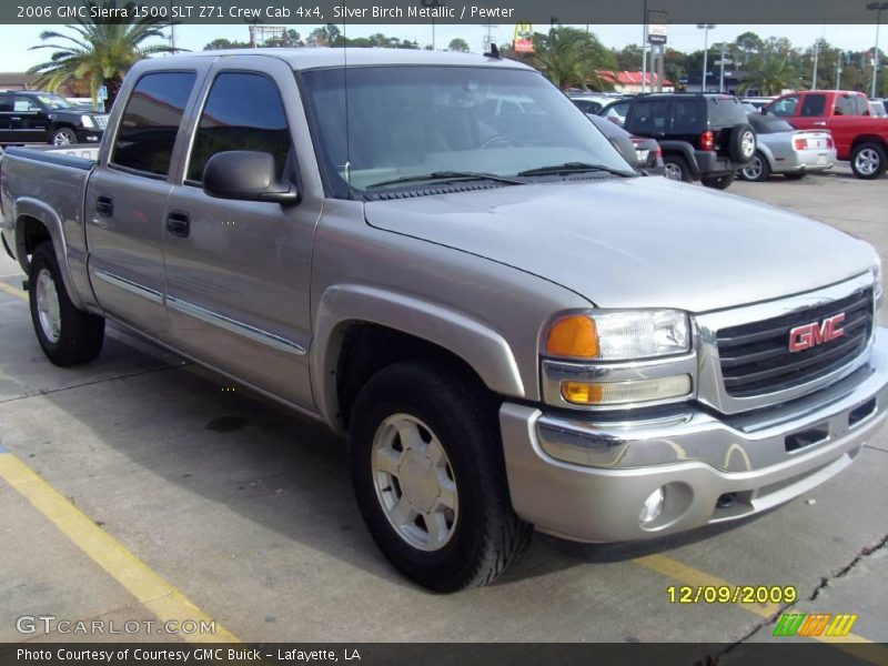 Silver Birch Metallic / Pewter 2006 GMC Sierra 1500 SLT Z71 Crew Cab 4x4