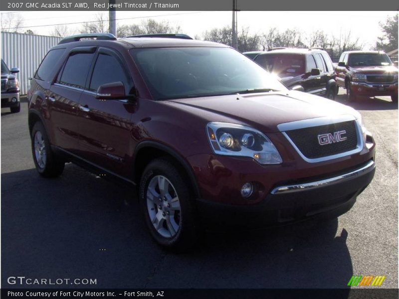 Red Jewel Tintcoat / Titanium 2007 GMC Acadia SLT AWD