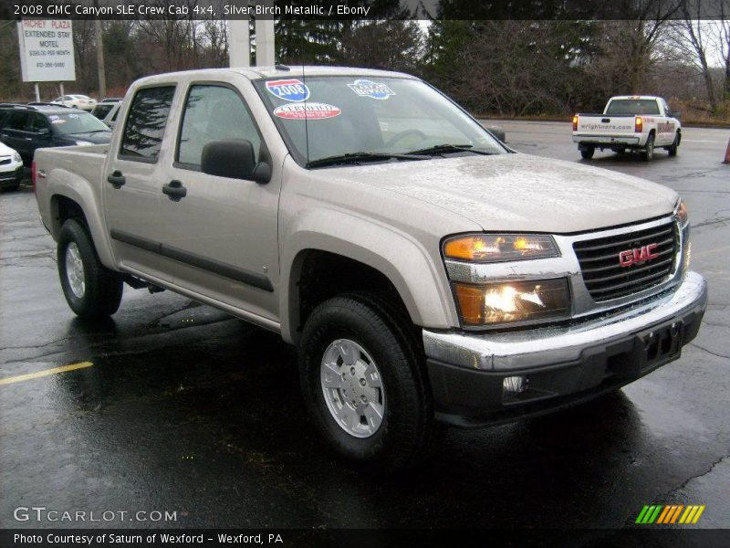Silver Birch Metallic / Ebony 2008 GMC Canyon SLE Crew Cab 4x4
