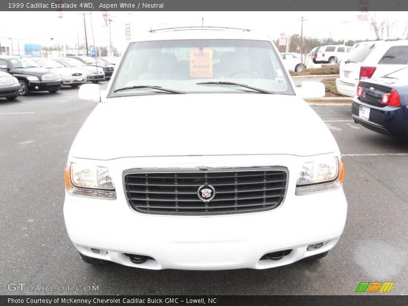 Aspen White / Neutral 1999 Cadillac Escalade 4WD