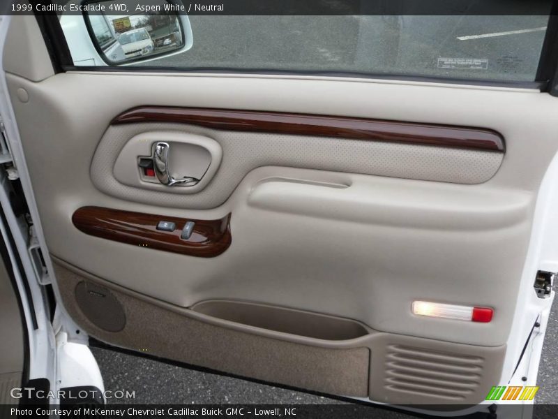 Aspen White / Neutral 1999 Cadillac Escalade 4WD