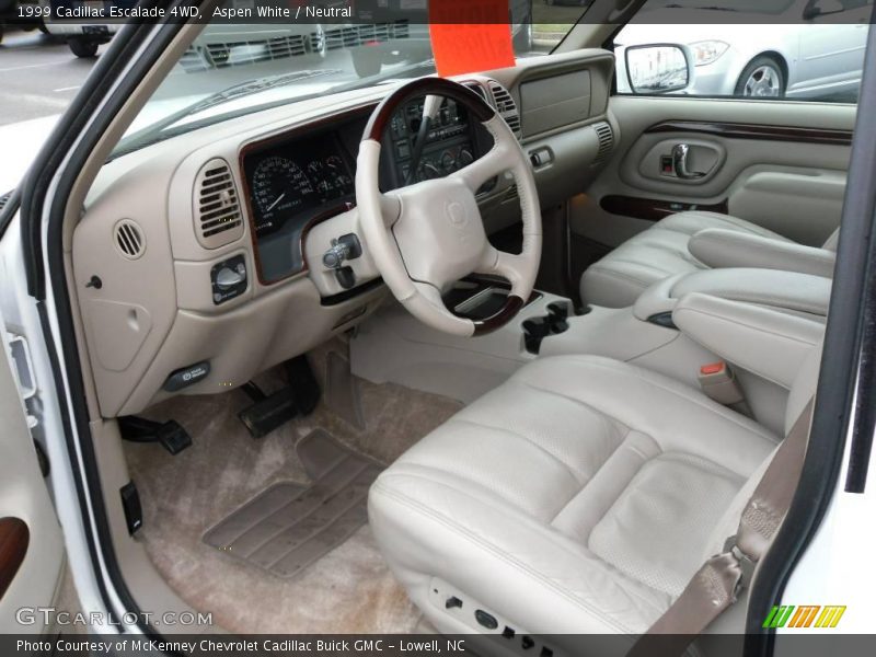 Aspen White / Neutral 1999 Cadillac Escalade 4WD